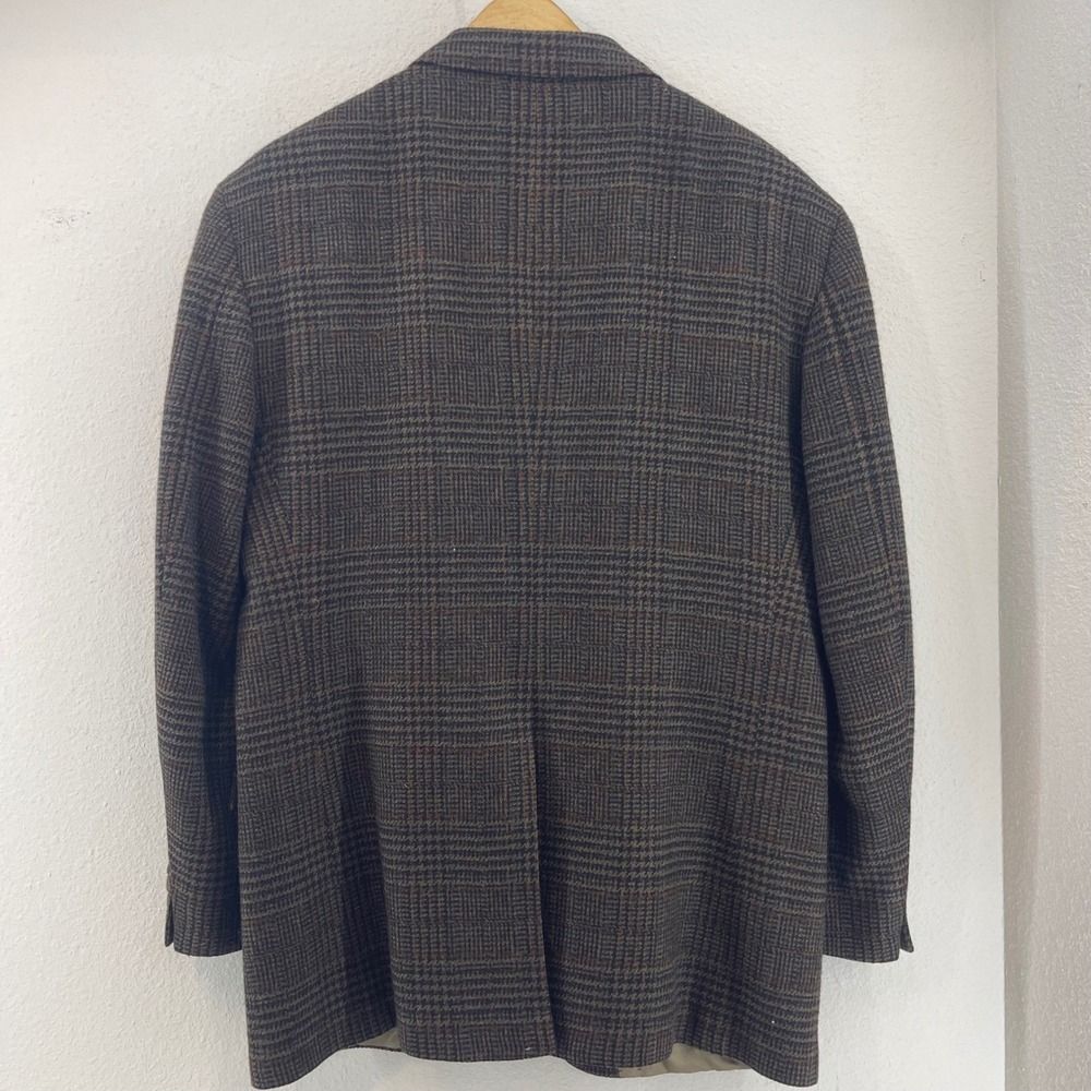 Vintage Wool Houndstooth Blazer Mens 42R Tweed USA Classic Preppy - Picture 8 of 11
